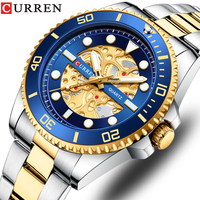 Reloj de Pulsera para Hombre 8412, Caja de Acero Inoxidable, Esfera de Cristal, Cuarzo, Correa de 20 mm, Estilo Retro, Resistente al Agua, Casual
