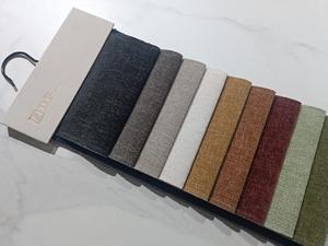 Tissu de canapé en <span class=keywords><strong>lin</strong></span> mélangé tricoté sur mesure, élégant, respirant, infroissable, couleur unie, haute qualité, poids moyen, en stock DE - Product Image 1