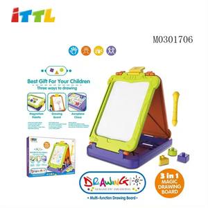 กระดานวาดภาพสไตล์ใหม่ <span class=keywords><strong>2</strong></span> in 1 เด็กเรียนรู้กระดานเขียนสีขาวดําของเล่นพร้อมขาตั้ง - Product Image 6