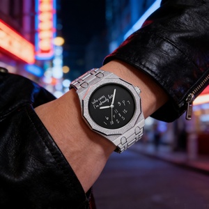 Reloj de pulsera de cuarzo para hombre, de aleación, 45 mm, con esfera DIY, resistente al agua, venta al por mayor, Who Cares I AM Already Late - Product Image 2