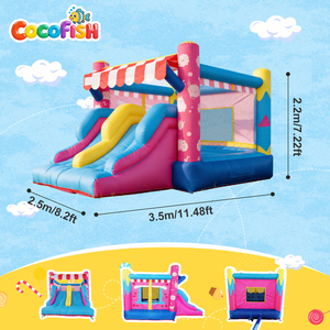 <span class=keywords><strong>Castillo</strong></span> Inflable de Princesa con Tobogán para Fiestas de Cumpleaños de Niñas, Marca Cocofish, de Tela Oxford, para Jardín - Product Image 2