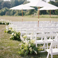 Chaise pliante en résine légère de haute qualité pour les événements de mariage de jardin Chaises blanches portables en plein air Cuisine Banquet Extérieur