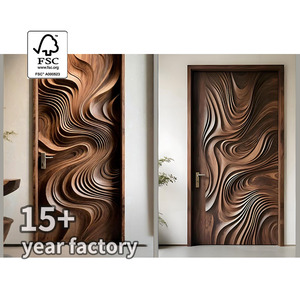Porte Interne Pivotanti in Legno Massello e MDF, Stile Semplice ed Ecologico, Facili da Montare, per Progetti Commerciali - Product Image 1