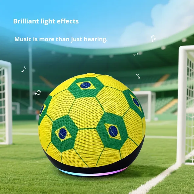 New Cross-border Football-Shaped for 5.3 Speaker RGB Lighting TWS FM Radio 1000-2000mAh Battery Mini Portable Outdoor ABS