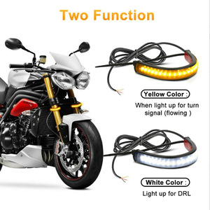 Luces LED Universales de 12V para Motocicleta, Luces Intermitentes Delanteras para Horquilla, Luces de Posición para Harley Heritage Cafe Racer, para Kawasaki - Product Image 5