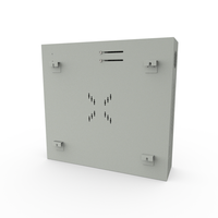 Boîtier de sécurité mural double verrouillage Mingway SR 12U600D blanc thermolaqué 19 pouces 1U pour systèmes vidéo DVR