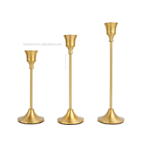 Porte-bougie en fer forgé en laiton vintage de haute qualité, décorations romantiques pour dîner aux chandelles, cadeau, décorations de café
