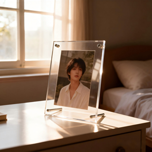 Acryl A4 Transparent Schräg Metall halterung Displayst änder mit anpassbarer Größe und Farbe poliert/matti ert für den Büro einsatz - Product Image 2