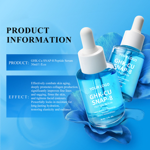 Siero Viso OEM/ODM/<span class=keywords><strong>OBM</strong></span> con Peptide GHK-Cu Snap-12 per Riduzione Rughe e Riparazione della Pelle, 10.000ppm Peptide di Rame Blu GHK-Cu - Product Image 6
