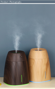 Humidificateur ultrasonique 600 ml à grain de bois, alimenté par USB, avec fonction de minuterie et hydratation, pour hôtel, voiture et usage domestique - Product Image 5