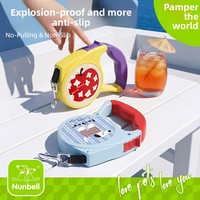 Laisse Rétractable Automatique pour Chien, Design Cartoon, Matière Polyester, Anti-Traction, Empêche les Évasements et les Enchevêtrements