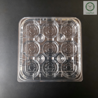 Petite boîte d'emballage transparente en plastique pour tarte aux œufs, gâteau, nouilles, aliments, jetable, pour gelée, hamburger, avec impression en relief