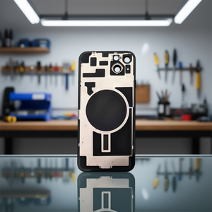 Carcasa Trasera con Soporte Metálico y Lente para iPhone 14 Plus Negra - Product Image 3