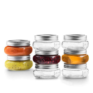 Venta al por mayor DD1828 Tarros de mason herméticos de 8 oz para mermelada, miel, especias, avena remojada, con tapas plateadas estándar, ideales para recuerdos de ducha y envasado. - Product Image 2