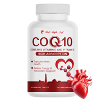 Comprimés à croquer multivitaminés CoQ10, Coenzyme Q10 avec Vitamines C & E, Supplément Antioxydant pour le Cœur, l'Énergie et le Soutien Immunitaire