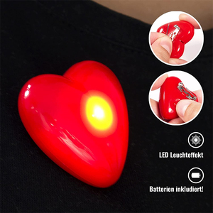 Mini Red <span class=keywords><strong>LED</strong></span> nhấp nháy nhấp nháy huy hiệu nút hình trái tim nhựa Pin huy hiệu cho khuyến mại Nguồn cung cấp bên - Product Image 6