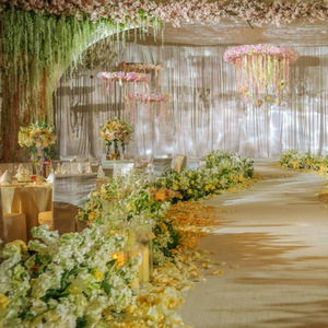 Guirnaldas de flores artificiales de wisteria, guirnalda floral de seda para decoración de bodas, decoración colgante de techo para interiores del hogar. - Product Image 4