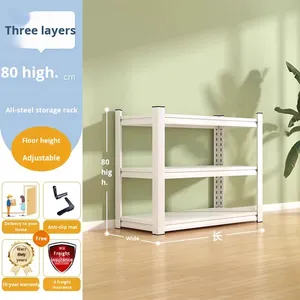 Home Multi-layer Steel Floor-standing Storage <strong>Rack</strong> for Balcony Basement-Organizer Iron Art Design for Tableware Food Tools - Product Image 6