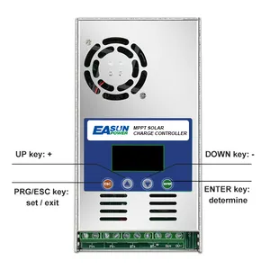 MPPT 60A 배터리 충전기 12V 24V 36V 48V 최대 190V PV 입력 LCD 납산 리튬 Lifepo4 태양 충전 컨트롤러