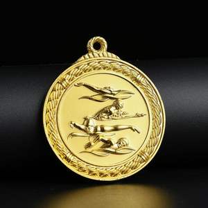 Großhandel kunden spezifische Medaillen Gold Silber Bronze Medaillen Rang Preis Champion Runde Zink legierung Medaille Schwimmen - Product Image 2
