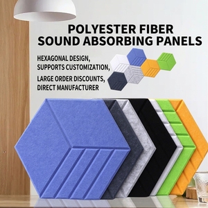 Panneau acoustique hexagonal auto-adhésif en fibre <span class=keywords><strong>de</strong></span> polyester, insonorisant, en feutre, <span class=keywords><strong>pour</strong></span> <span class=keywords><strong>mur</strong></span> <span class=keywords><strong>de</strong></span> <span class=keywords><strong>fond</strong></span> <span class=keywords><strong>de</strong></span> salle <span class=keywords><strong>de</strong></span> classe <span class=keywords><strong>de</strong></span> maternelle, décoration murale - Product Image 1