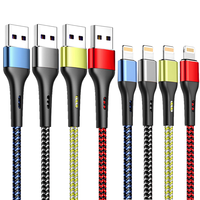 Kabel Data Berpelindung Konduktor Tembaga Murni Ramah Lingkungan Bersertifikasi MFI 1m 3ft 5A USB Pengisian Cepat untuk iPhone 11/12/13/14 Pro IOS