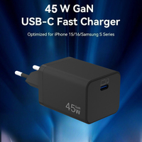 Chargeur USB-C PPS PD 45W, charge rapide super rapide 45W, chargeur rapide USB-C, prise murale européenne, chargeur de téléphone portable