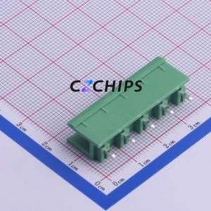 KF2EDGV-7.62-5P Plug-in Terminal Block Through hole,P=7.62mm Connector Board-to-Board / Socket - Open 1x5P 7.62mm Green - Product Image 2