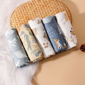 Couverture à langer en mousseline tricotée bio 200TC pour bébé Couette douce avec imprimé de points d'animaux de festival Idée <span class=keywords><strong>cadeau</strong></span> parfaite - Product Image 1