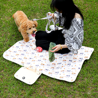 Coussin pliable en nylon imperméable pour chien imprimé personnalisé tapis pour animaux de compagnie pour l'extérieur pour chats tapis de voyage chaud pour animaux de compagnie