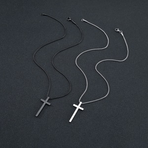 Acessórios jóias Colar Cruz Masculina Simples Moda Suave Pendant Personality Cadeia de Camisola Versátil Longa - Product Image 4