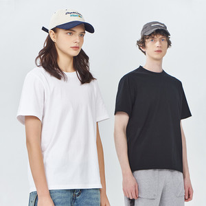 Nouveaux T-shirts Unis en Coton Peigné pour Hommes et Femmes, Coupe Oversize, Manches Courtes, Vêtements de Marque de Haute Qualité, T-shirts Basiques Doux - Product Image 1