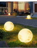 Lampe solaire LED sphérique RGB étanche en forme de lune pour extérieur avec télécommande, idéale pour le dropshipping