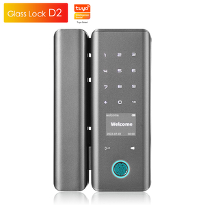 Serrures de porte électroniques intelligentes, installation facile, alimentation par piles AA, <span class=keywords><strong>carte</strong></span>-clé automatique, verre, serrure de porte Wifi Tuya - Product Image 5
