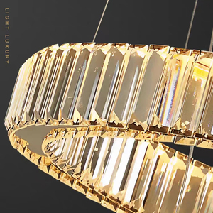 Lampade <span class=keywords><strong>a</strong></span> Sospensione Circolari per Casa, Hotel, Villa, <span class=keywords><strong>Lampadario</strong></span> Moderno <span class=keywords><strong>a</strong></span> LED con Anello di Cristallo - Product Image 4