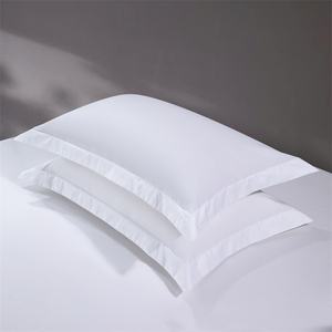 Vente en gros personnalisée <span class=keywords><strong>Taie</strong></span> <span class=keywords><strong>d</strong></span>'<span class=keywords><strong>oreiller</strong></span> enveloppe en coton uni blanc hôtel - Product Image 6