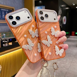 <span class=keywords><strong>Coque</strong></span> de téléphone papillon 3D perlé effet ondulé électroplaqué DIY tendance <span class=keywords><strong>avec</strong></span> chaîne pour <span class=keywords><strong>iPhone</strong></span> 11 <span class=keywords><strong>12</strong></span> 13 14 15 16 17 Pro Max - Product Image 2