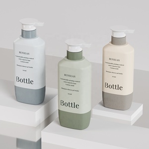 Chai nhựa HDPE mờ Runxuan <span class=keywords><strong>750ml</strong></span> đựng dầu dưỡng da, chai dầu gội 500ml, chai sữa tắm, sữa dưỡng thể có vòi bơm - Product Image 2