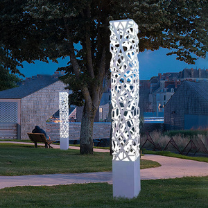 Modern dekorasyon içi boş dış IP65 su geçirmez manzara çim ışığı Yard LED direk ışık açık bahçe lambası - Product Image 5