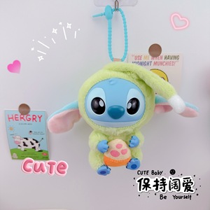 Portachiavi in vinile a forma di Stitch, anche se sei stanco a punto zero, devi comunque prendere un morso del peluche di Stitch, ornamento per zaino - Product Image 4