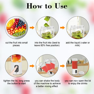 Prepara Jugos Profesionales en Cualquier Lugar <span class=keywords><strong>con</strong></span> esta Licuadora de 700 ml Libre de BPA, <span class=keywords><strong>con</strong></span> Batería de 6000 mAh para una Potente Licuación Inalámbrica en Cualquier Lugar - Product Image 6