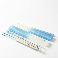 Support de Mahjong en Acrylique Bleu Dégradé en Forme de U, Porte-Tuiles Droit, Accessoire de Mahjong pour le Divertissement à Domicile