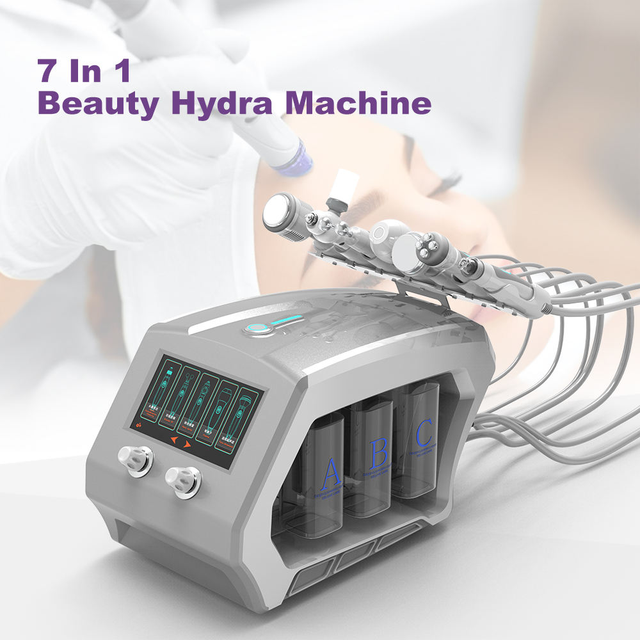 Hot Sale 7 in 1 China Aqua Machine Hydro Oxygen Facial Dermabrasion Hydrating Touch Screen Oxygen Jet Product