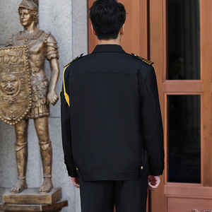 Divisa da guardia di sicurezza di Design femminile miglior protezione uniforme di sicurezza <span class=keywords><strong>Beige</strong></span> manica lunga porta set vestiti per le guardie di sicurezza - Product Image 4