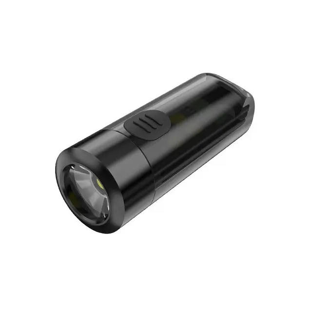 OEM Led Mini küçük meşale ışıklı anahtarlık Abs siyah 200 Mah Usb şarj edilebilir dış aydınlatma için 100 lümen cep feneri