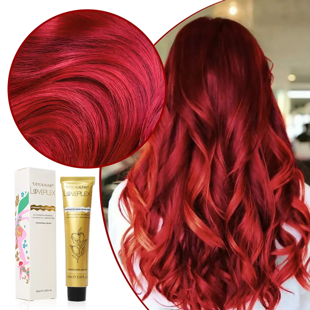 Profession eller Salon Verwenden Sie Ammonium arme Voll abdeckung Permanente Haar färbemittel Arganöl behandlung Haarfarbe