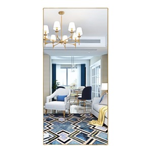 <span class=keywords><strong>Espejo</strong></span> de Cuerpo Entero con Marco de Metal Negro, <span class=keywords><strong>Espejo</strong></span> de Pared Minimalista para Dormitorio o Sala de Estar - Product Image 5