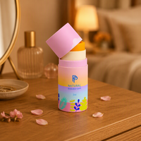 Tube en carton kraft écologique personnalisable pour déodorant et baume à lèvres, avec mécanisme rotatif ou poussoir, vente en gros