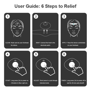 맞춤형 TDCs 뇌 자극기 편두통 완화 장치 OEM/ODM 웨어러블 신경 자극기 두통 완화 기기 USB - Product Image 5