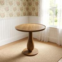 Table basse ronde moderne en bois massif DISHI, table d'appoint durable, portable et multifonctionnelle pour les salons